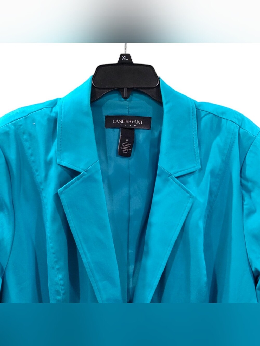 Lane Bryant Bright Blue 2 Button Long Sleeve Lightweight Blazer Women's Size 28 - Picture 3 of 7